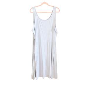 j. jill sleep plus size 3X long night gown dress ice blue cotton blend soft cozy